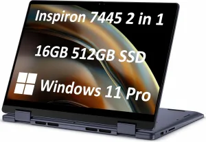 Dell Inspiron 14 7445 7440 2-in-1 Laptop, 14" FHD  Touchscreen, AMD Ryzen 5 8640HS, 16GB DDR5 RAM, 512GB SSD, AI Copilot for Creators, Designers & Students, Backlit Keyboard, Windows 11 Pro