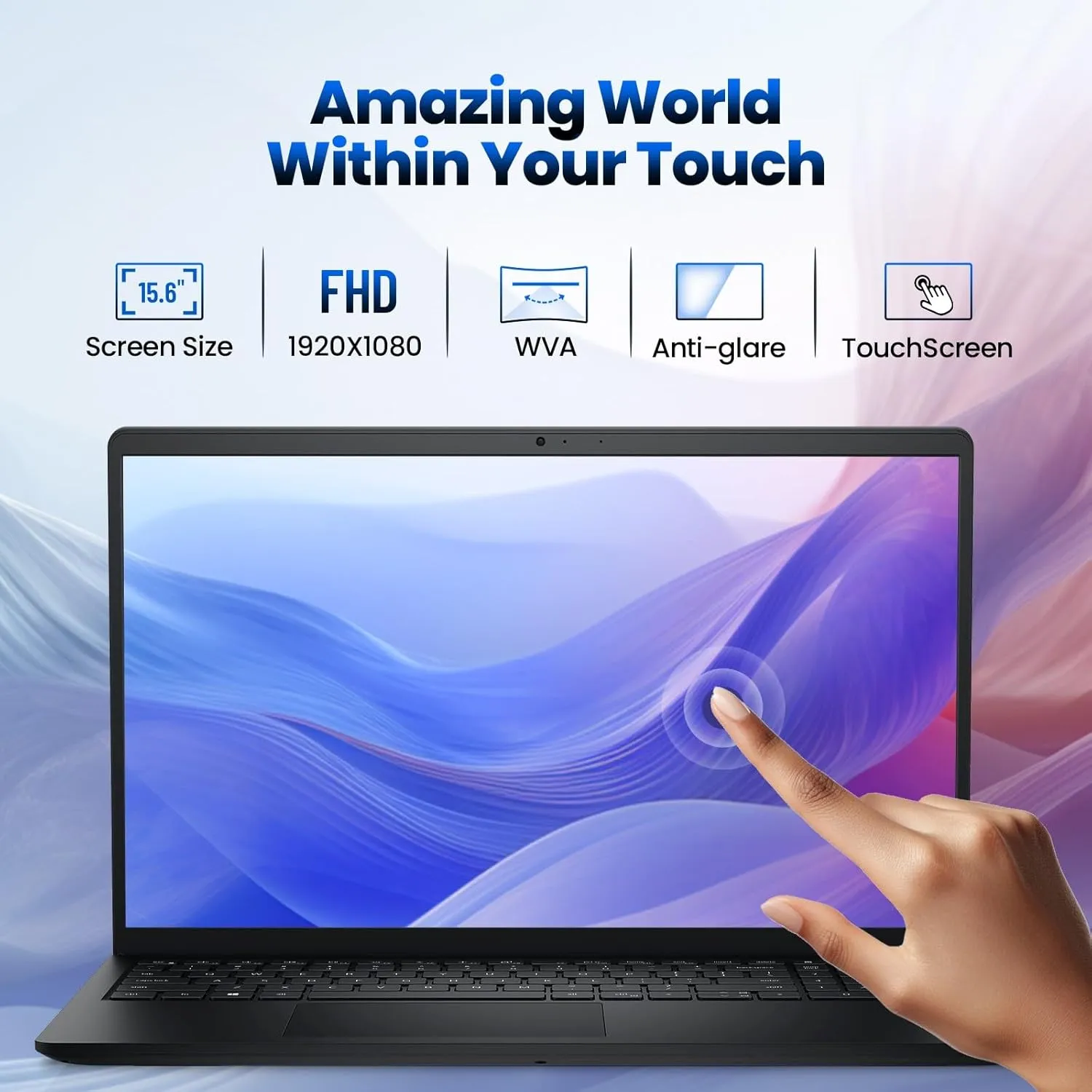 Dell Inspiron 15 Touchscreen Laptop - 15.6" Anti Glare FHD Display - 13th Gen Intel Core i7-1355U - 32 GB RAM - 1 TB SSD - Windows 11 Pro - Office Pro Lifetime - w/Hoouwrd Accessories