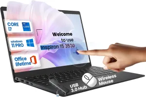 Dell Inspiron 15 Touchscreen Laptop - 15.6" Anti Glare FHD Display - 13th Gen Intel Core i7-1355U - 64 GB RAM - 2 TB SSD - Windows 11 Pro - Office Pro Lifetime - w/Accessories