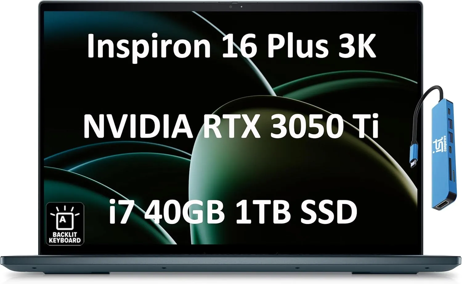 Dell Inspiron 16 Plus 7620 Business Laptop (NVIDIA RTX 3050Ti 4GB GPU, 16" 3K 120Hz, Intel i7-12700H, 40GB DDR5, 1TB SSD) for Creator, Designer, Backlit KB, IST Hub, FHD Webcam, Win 11 Pro
