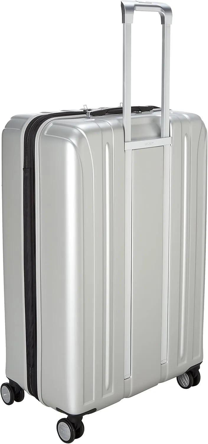 Delsey Luggage Helium Titianium 2 Piece Set (21"/29") Lightweight Suitcases (Silver)