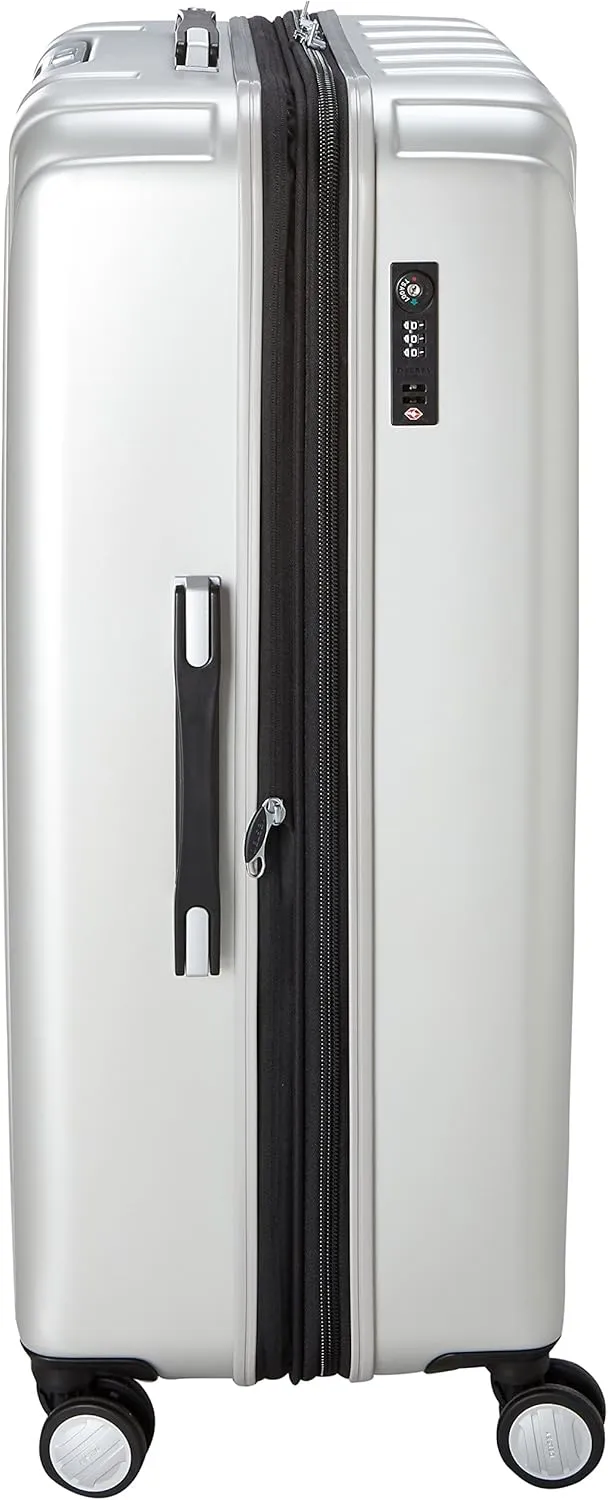 Delsey Luggage Helium Titianium 2 Piece Set (21"/29") Lightweight Suitcases (Silver)