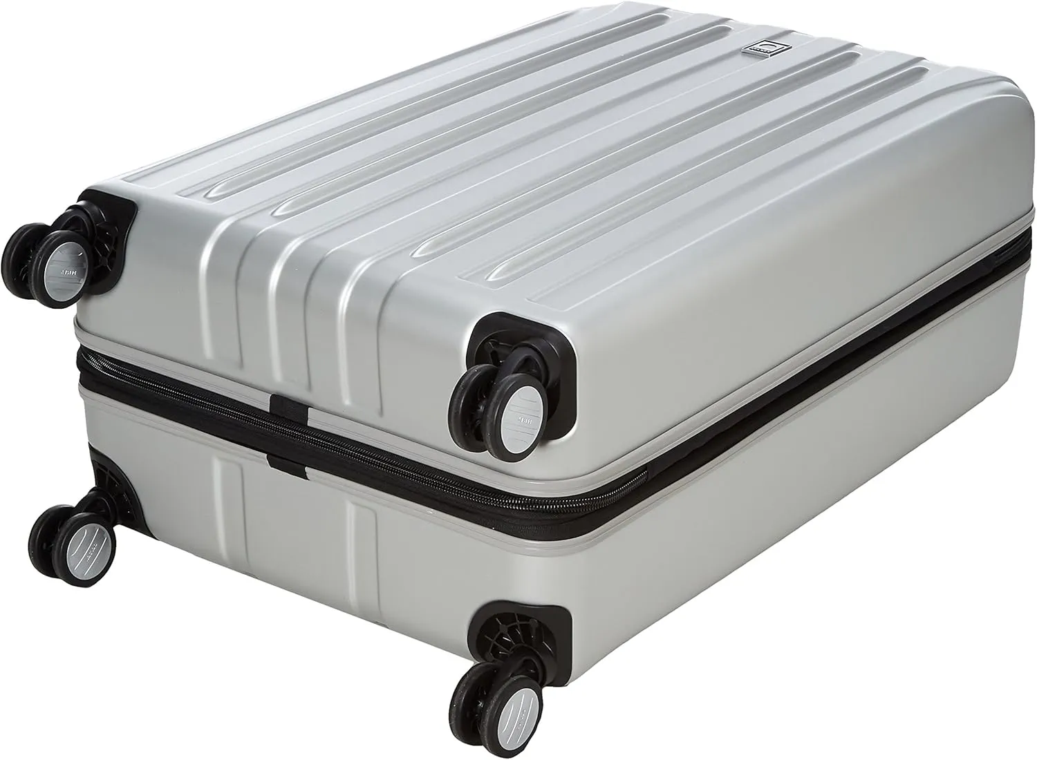 Delsey Luggage Helium Titianium 2 Piece Set (21"/29") Lightweight Suitcases (Silver)