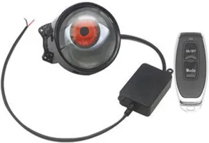 Devil Eye Headlight for Car, Dynamic Devil Eye Car Headlights with Adjustable Eye Pattern, Mini Lens Eyeball Lights for Vehicles, Remote Controlled Demon Eye (B)