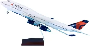 Die-cast Aircraft Model for Boeing B747-400 Delta 1 150 Scale Die-cast Aircraft Model 47cm Wheeled Aircraft Series Gifts Airplane Model kit