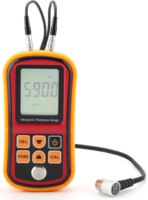 Digital Ultrasonic Thickness Tester for Steel Width Testing Monitor, Auto Calibration, Sound Velocity Measurement, Large LCD Display for Easy Reading, Used in the Field or Work At Heights