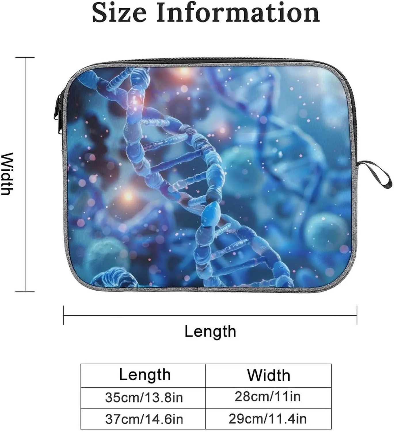 DNA Cell Scientific Laptop Bag Protective Laptop Sleeve Bag Briefcase Carrying Case Handbags for Men Women