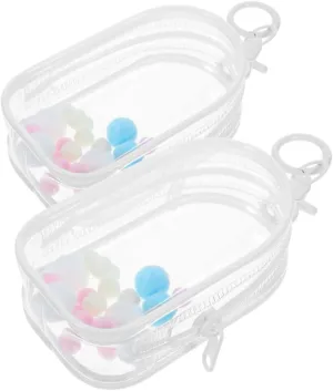 Doll Suitcase Display Case Portable Storage Bag Zipper Keychain Display Bag for Collectibles