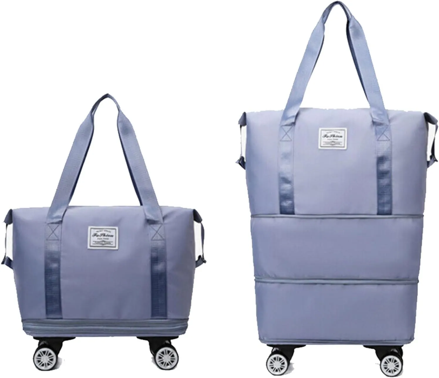 Duffle Bag, 26" Expandable Rolling Lightweight Wheeled Spinner Suitcase Luggage, Wheelbag Duffel Travel Bag Large Capacity for Women Men, Blue