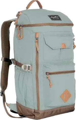 Eddie Bauer Bygone Backpack with Exterior Pockets and Laptop Compatible Sleeve, Light Heather Grey, 30L