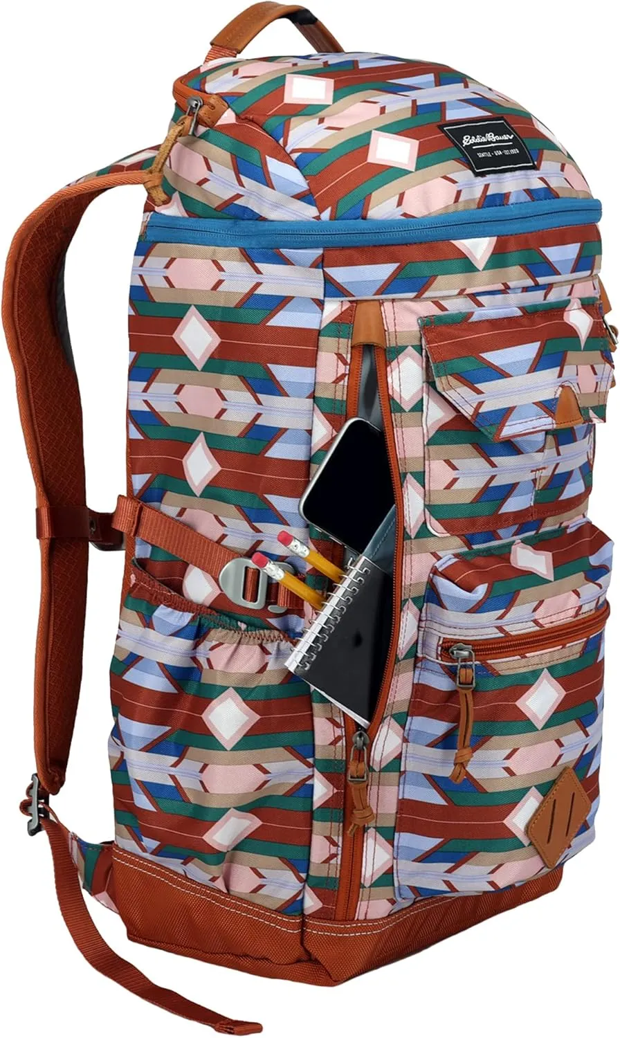 Eddie Bauer Bygone Backpack with Exterior Pockets and Laptop Compatible Sleeve, Sienna, 30L