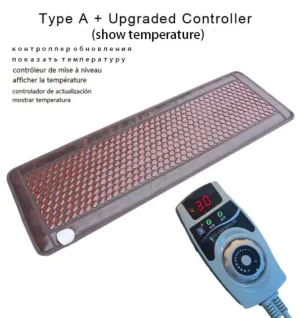 Electric Heated Jade Germanium Stone Massage Mat with Temperature Display