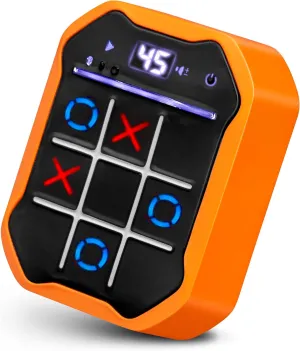 Electronic Tic-Tac-Toe Handheld Game | 3-in-1 Memory & Brain Games | Birthday Gift for Kids and Adults | Touchscreen Travel Friendly with Sound & Voice Effects for Kids Age 7 