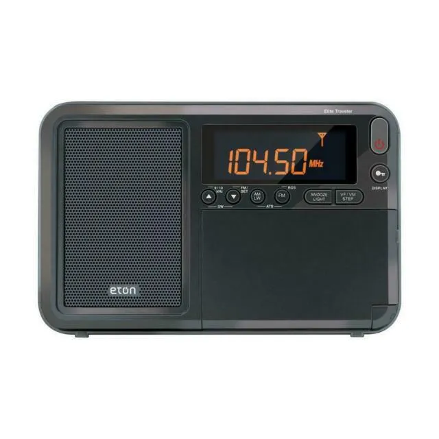 Eton NELITETRAVELLER Elite Traveler Portable AM/FM/LW/SW Radio with Leather Case