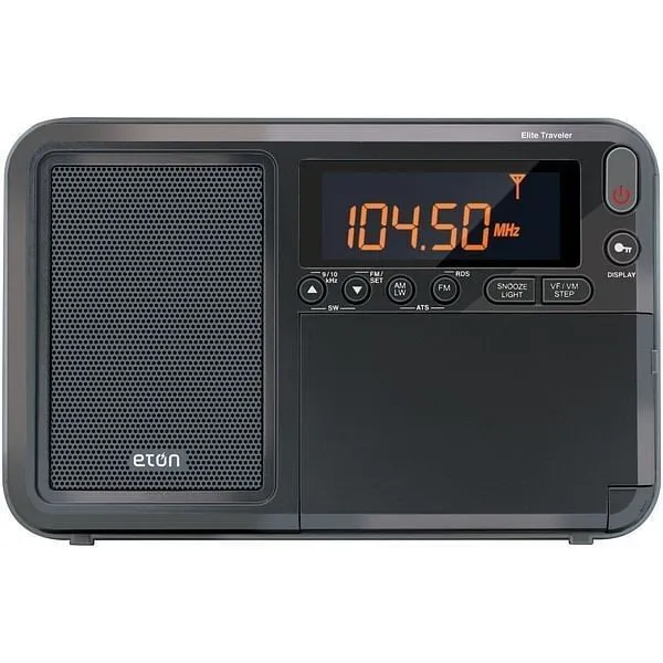 Eton NELITETRAVELLER Elite Traveler Portable AM/FM/LW/SW Radio with Leather Case