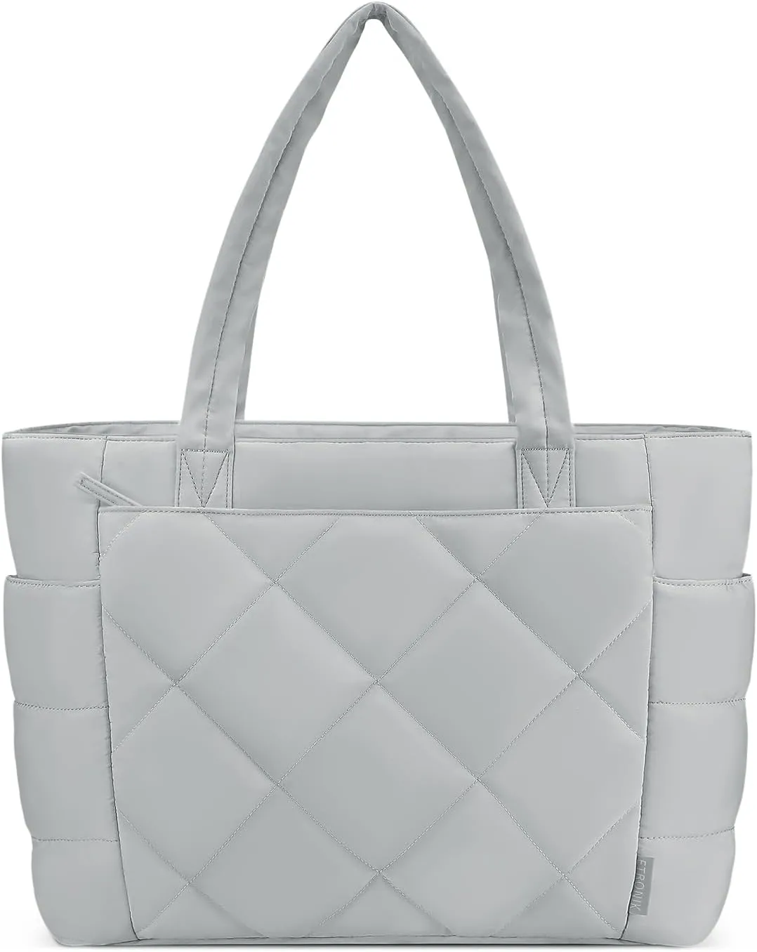ETRONIK Tote Bag for Women, Lightweight Puffy Tote Bag with Multiple Pockets, Large Quilted Shoulder Handbag for Travel