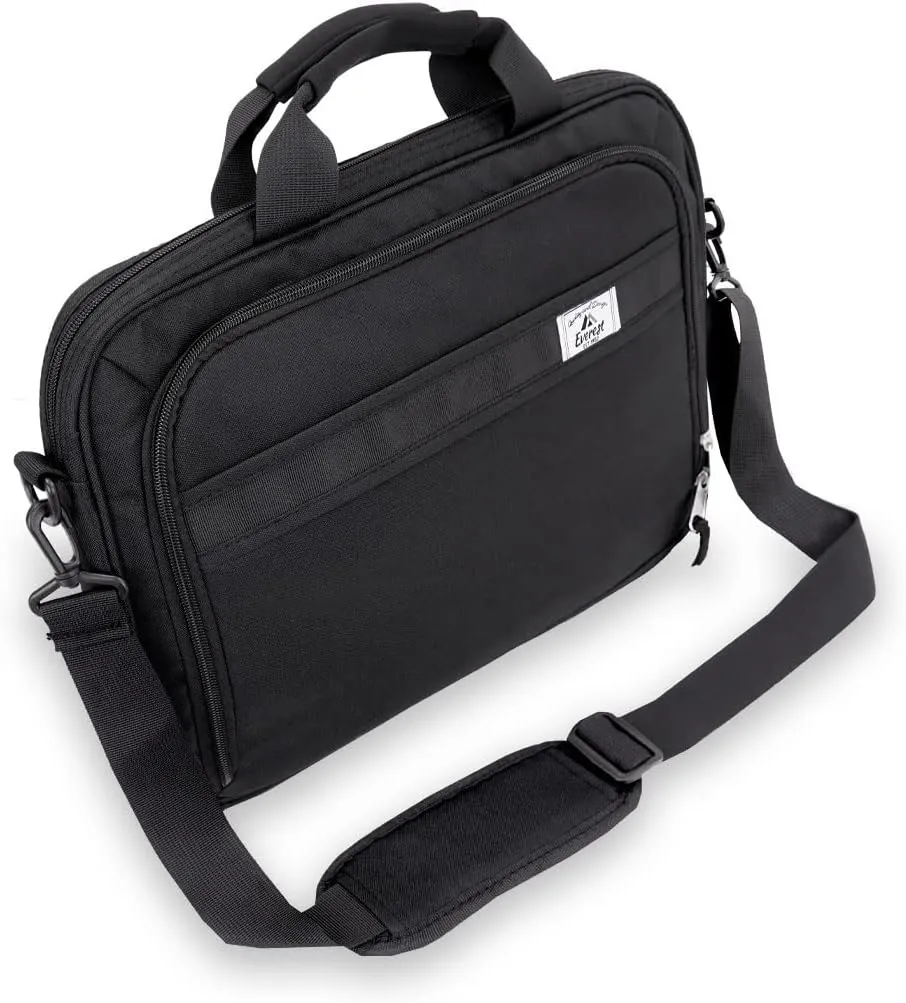Everest Slim Briefcase, Black, One Size