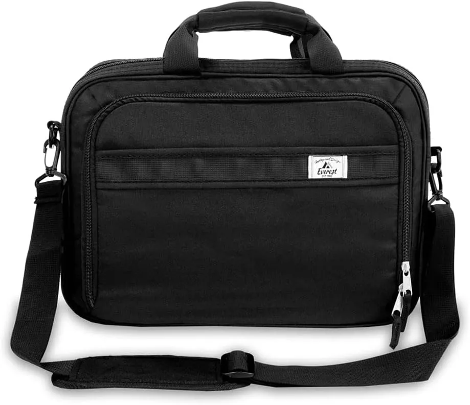 Everest Slim Briefcase, Black, One Size