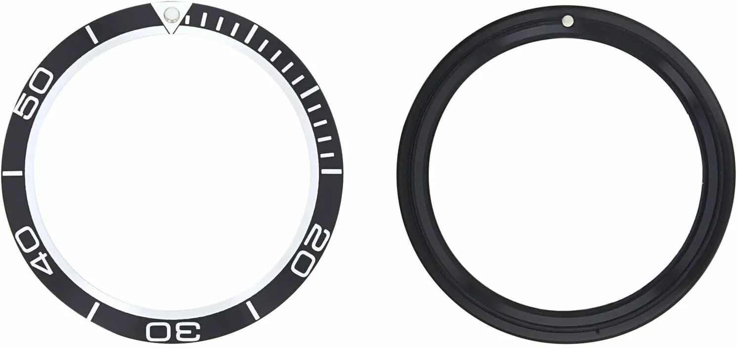 Ewatchparts BEZEL INSERT COMPATIBLE WITH OMEGA SEAMASTER 600 PLANET OCEAN 2201.50 AUTOMATIC WATCH BLACK