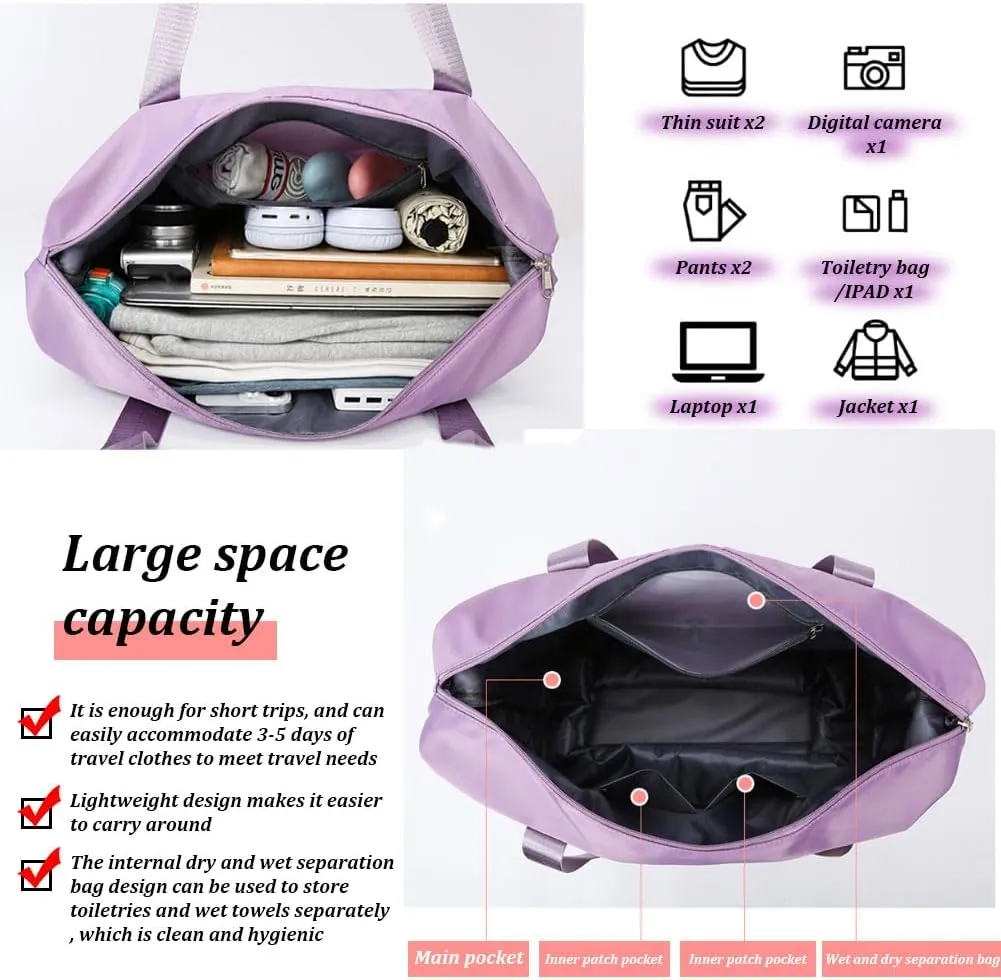 Expandable Rolling Wheeled Duffle Bag Spinner Suitcase Foldable Luggage, 26" Duffel Travel Bags Large Capacity, Waterproof Lightweight Traveling Oxford Suitcase for Men Women, Grey