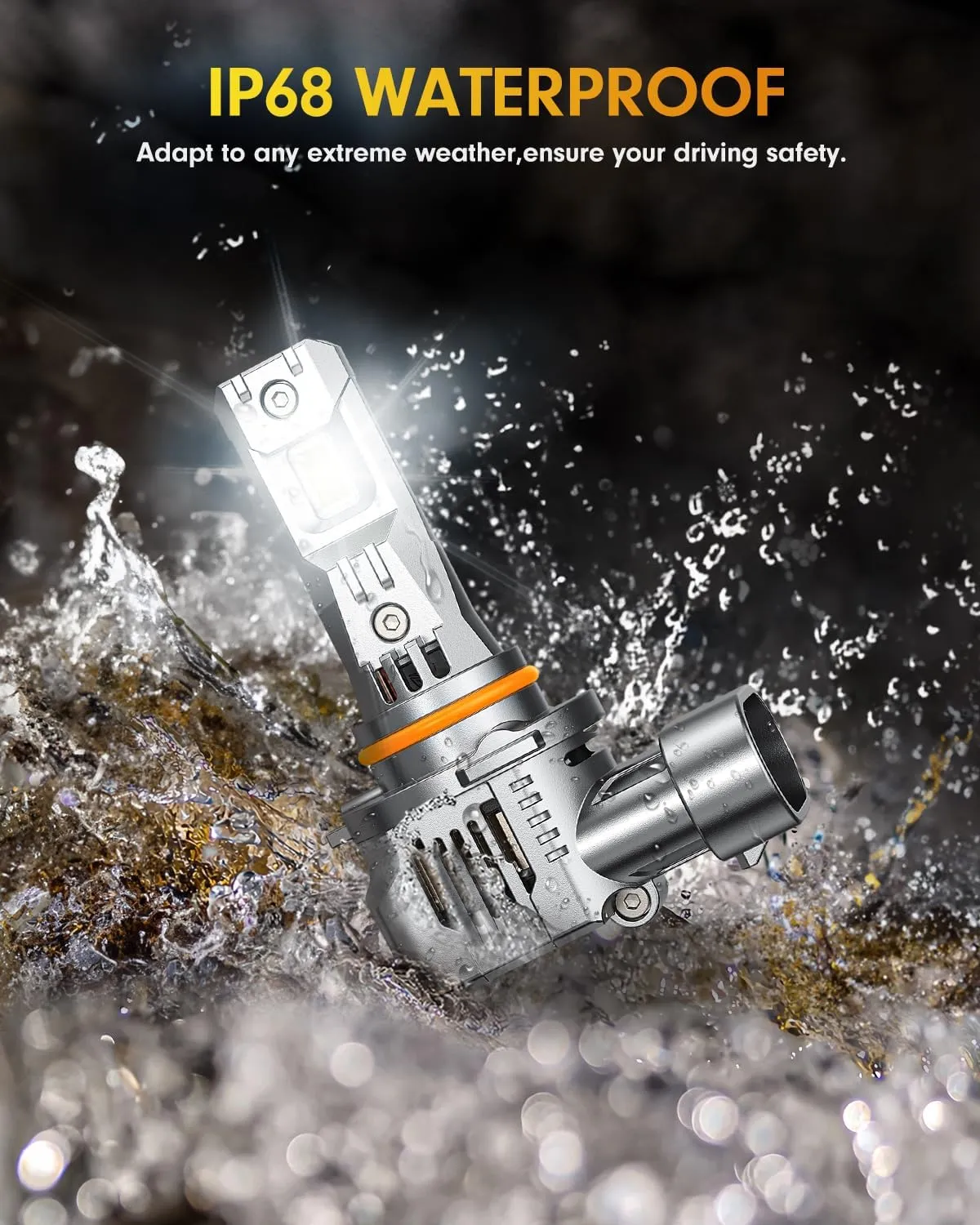 FAHREN Brightest 9005 led bulbs,40000LM Ultra Brightness hb3 light fog bulbs,Real 1:1 Size 6500K Cool white, plug and play,pack of 2