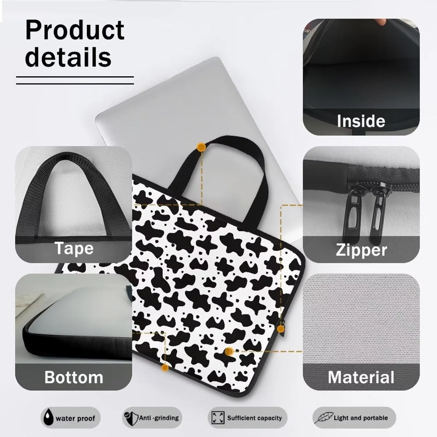 Fashion Laptop Bag for Women Cute Laptop Case Large Messenger Bag Laptop Work Tote for Laptop 15.6In Laptop