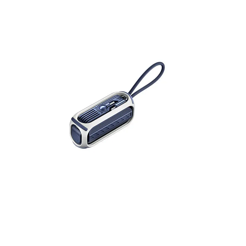 Fast charging rotating power bank with built-in cable