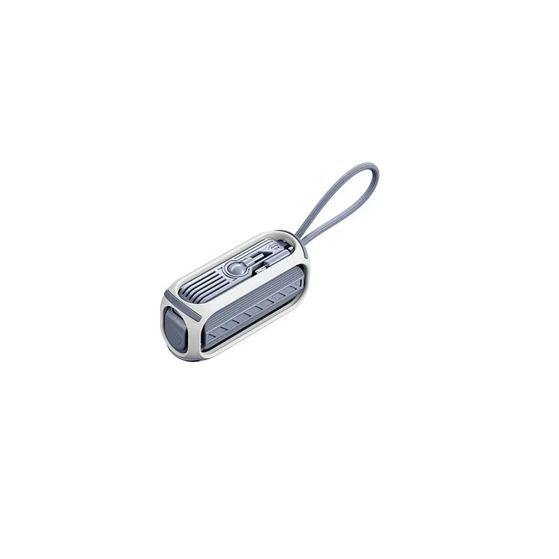 Fast charging rotating power bank with built-in cable
