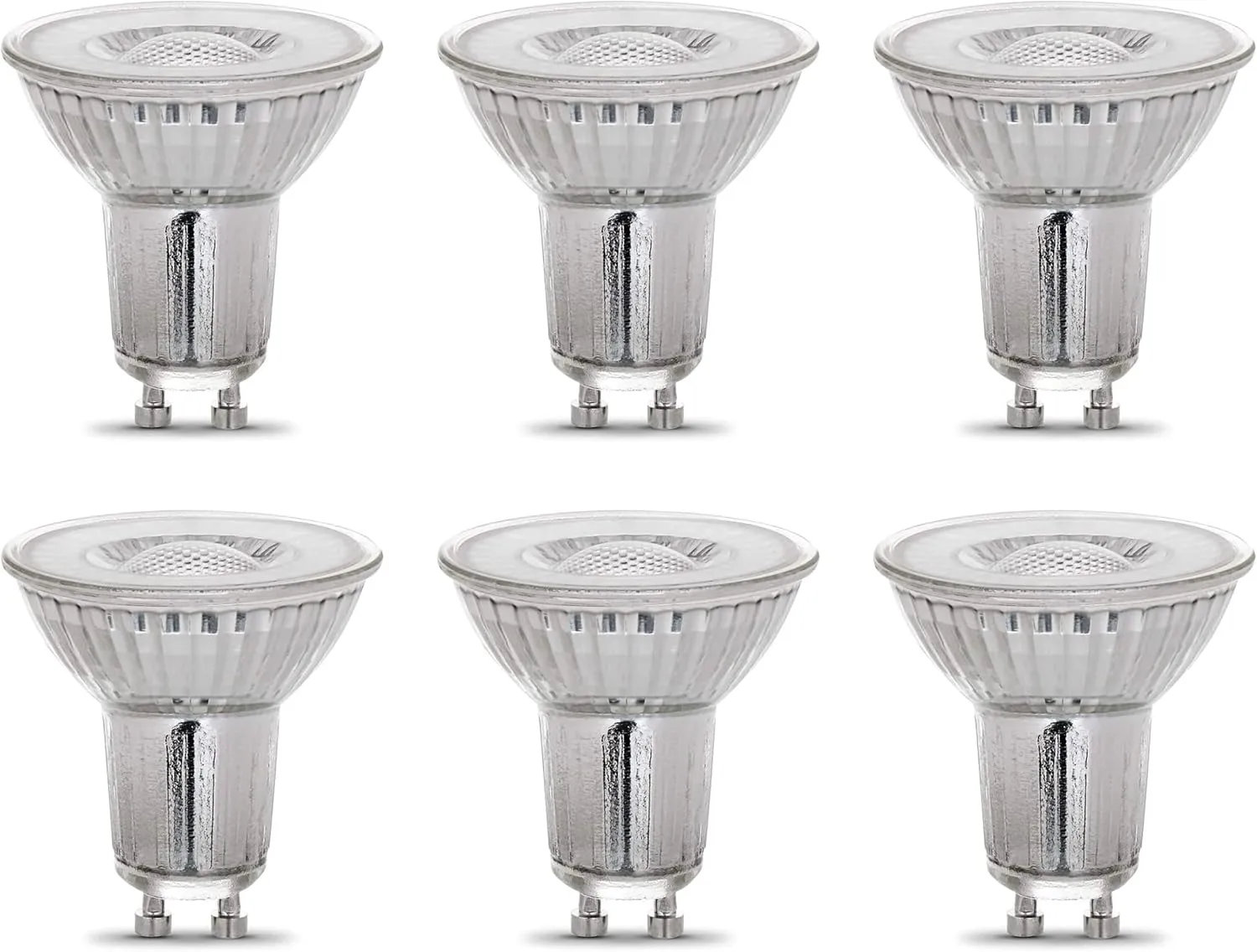 Feit Electric 4W LED MR16 GU10 Bulbs with 35W Equivalent, Dimmable, MR16 Bulbs, 22 Yrs. Lifetime, 300 Lumens, 5000K Daylight, 6 Packs - BPMR16/GU10/950CA/6