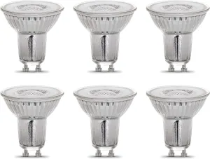 Feit Electric 4W LED MR16 GU10 Bulbs with 35W Equivalent, Dimmable, MR16 Bulbs, 22 Yrs. Lifetime, 300 Lumens, 5000K Daylight, 6 Packs - BPMR16/GU10/950CA/6