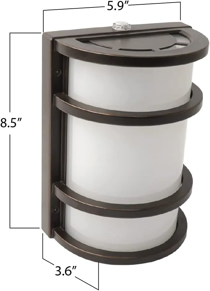 Feit Electric - Dusk to Dawn LED Bronze Half Moon Security Outdoor Wall Light, 5000K (73702)