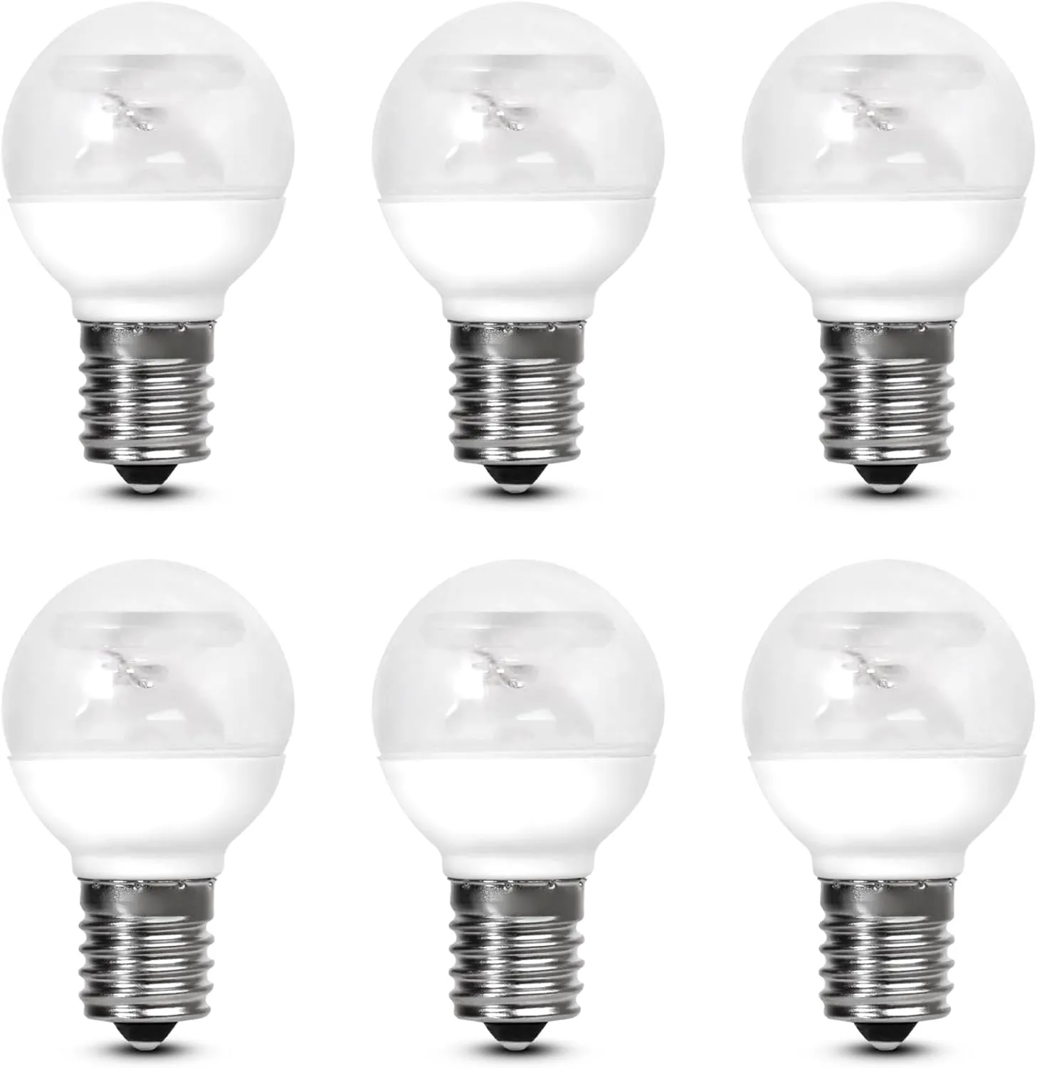 Feit Electric S11 LED Bulb E17 Base, 25W Equivalent, Non Dimmable, 3000K Warm White, 180 Lumens, 15,000 Hour Lifetime, Desk Lamp Light Bulb, BP25S11N/SU/LED/6, 6 Pack