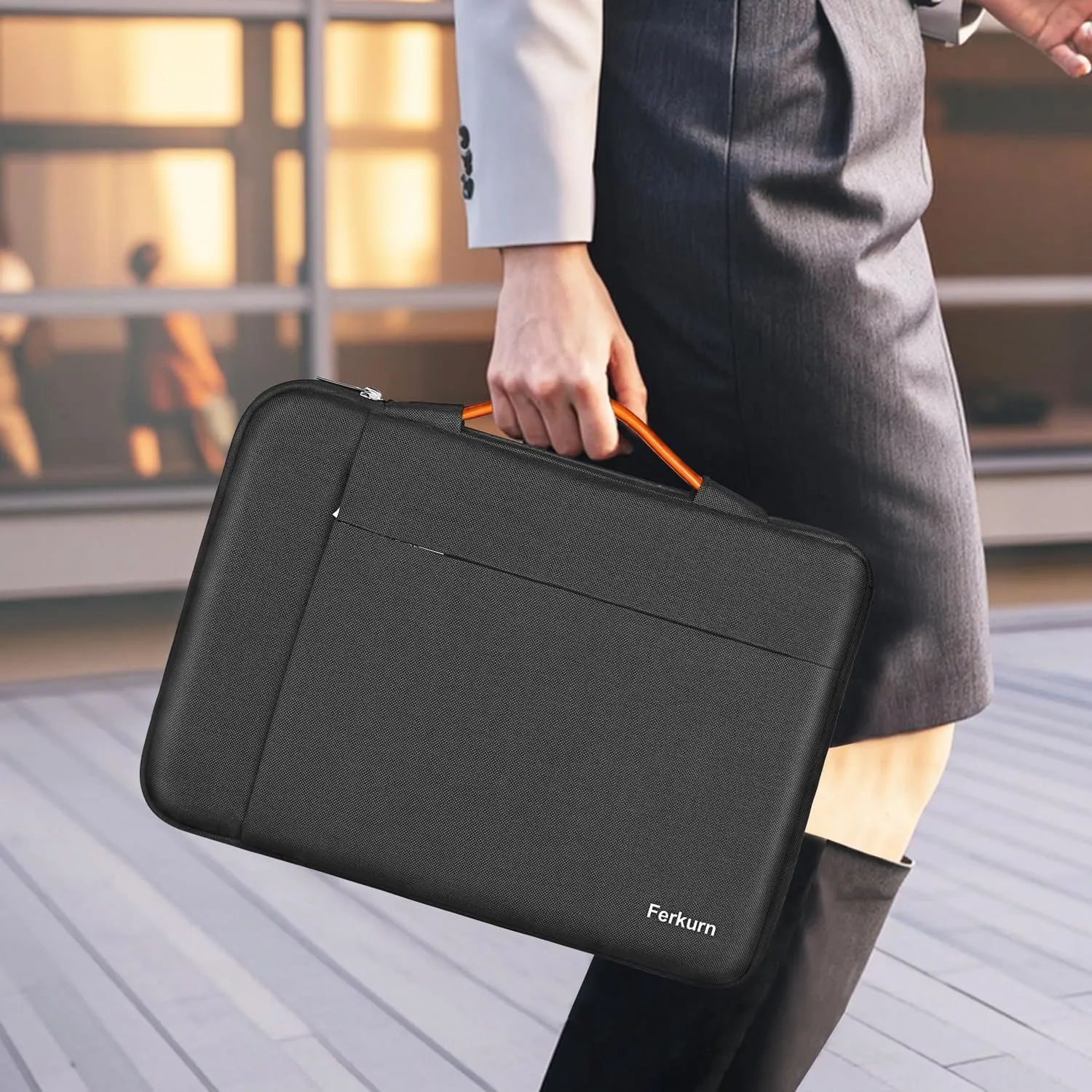 Ferkurn Laptop Case Bag Chromebook Case Sleeve for MacBook Air/Pro, Dell Inspiron, ASUS Zenbook, HP Pavilion, Lenovo IdeaPad, Samsung Chromebook, Acer, Computer Carrying Bag Cover, Black, 13 Inch