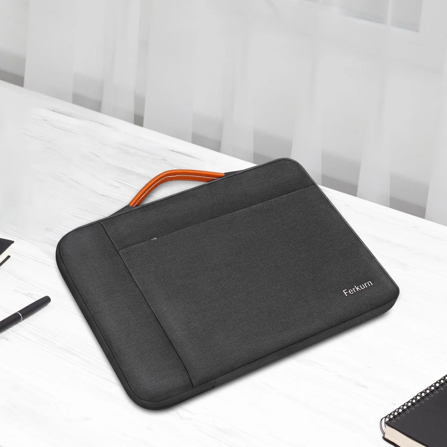 Ferkurn Laptop Case Bag Chromebook Case Sleeve for MacBook Air/Pro, Dell Inspiron, ASUS Zenbook, HP Pavilion, Lenovo IdeaPad, Samsung Chromebook, Acer, Computer Carrying Bag Cover, Black, 13 Inch