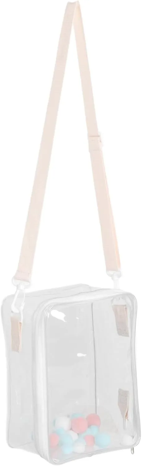 Figures Display Bag for Cotton Dolls Large Capacity Shoulder Bag Pompom Zipper Closure Portable Mini Storage Case