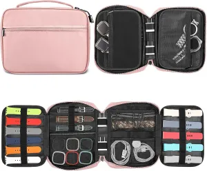 Fintie Watch Band Storage Bag Organizer, Travel Replacement Wrist Straps Carrying Case Pouch for Smartwatch Bands, Pin, Cable, Cases Accessories