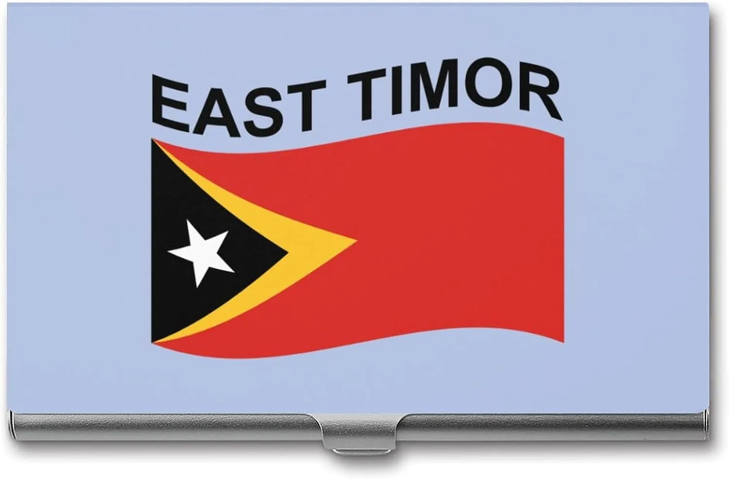 Flag of East Timor Metal Business Card Holder Wallet Slim Pocket Sports Credit Cards Case