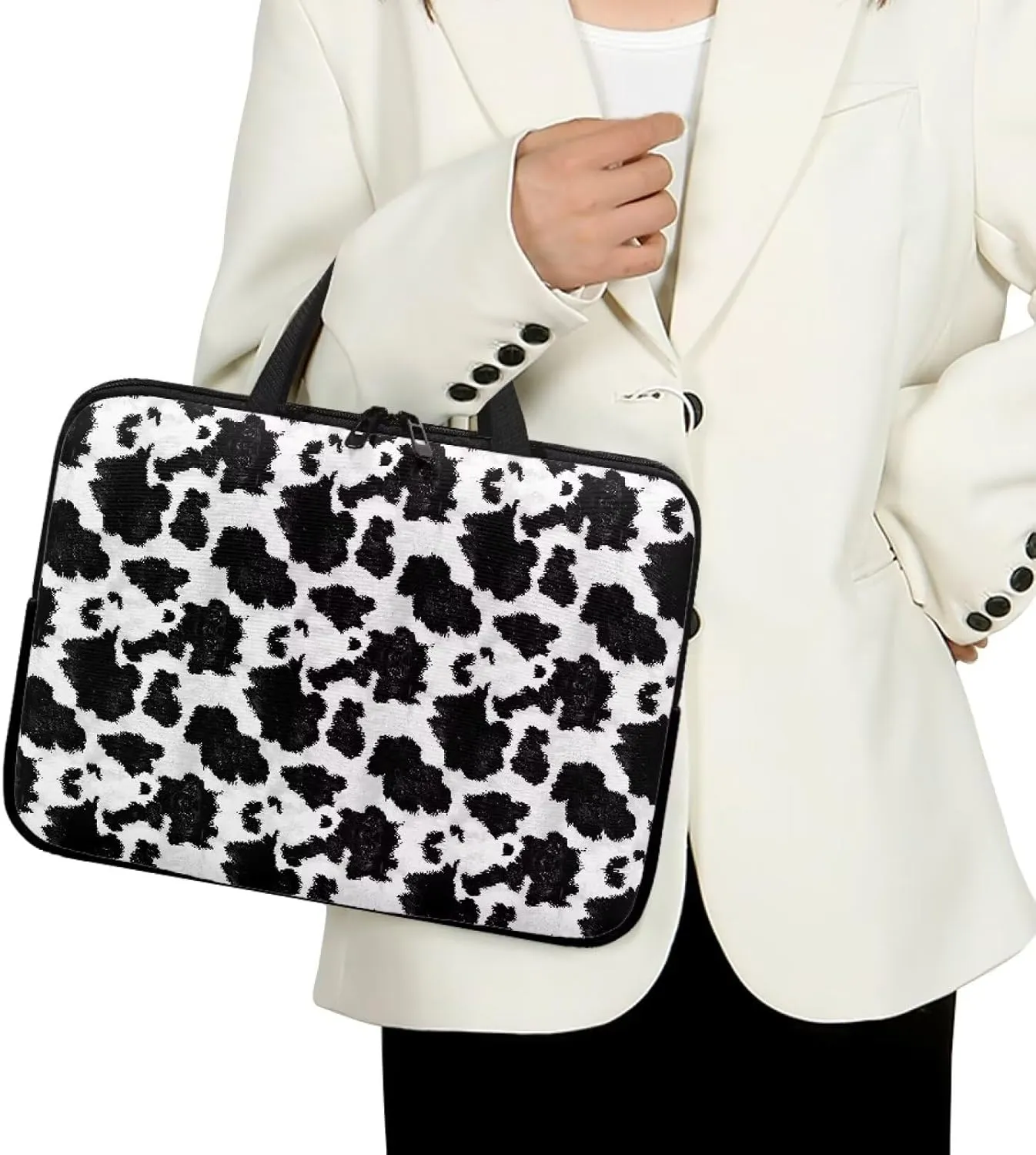 Floral Laptop Tote Bag 15.6" for Women，Fashion Laptop Bag with Handle Laptop Messenger Bag 17.3"