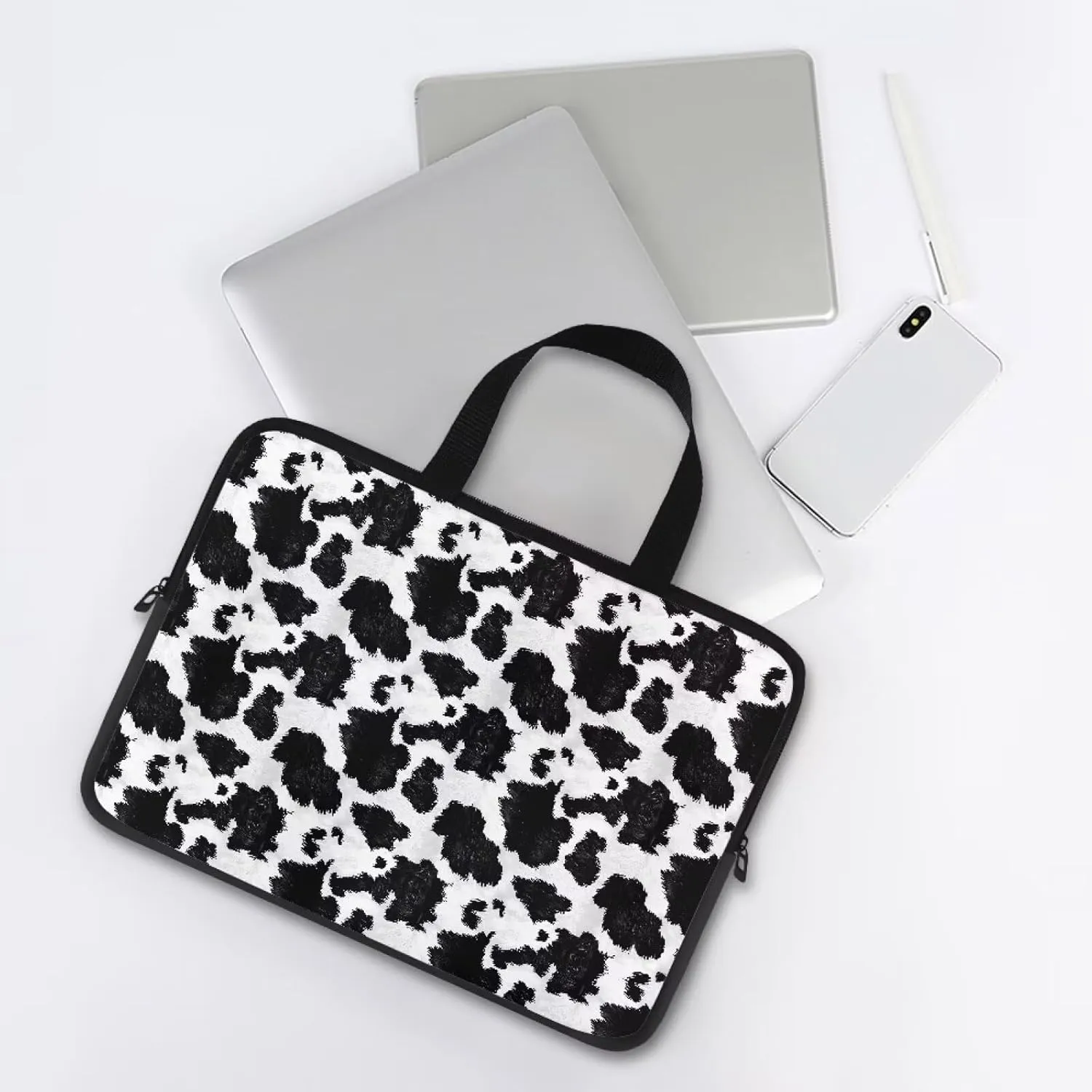 Floral Laptop Tote Bag 15.6" for Women，Fashion Laptop Bag with Handle Laptop Messenger Bag 17.3"