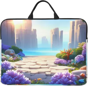 Flowery Paths and boulders 14 Inch Laptop Case, Water-Resistant and Shockproof Computer Cases for Laptopsï¼ŒSuitable for Daily Travel
