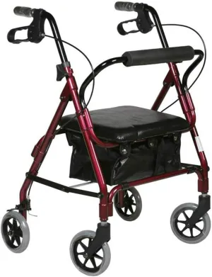 Folding Rollator Rollator Lightweight Folding Walker with Seat 4 Wheeled Walking Frame with Brakes Carry Bag Adjustable Height Perfect for Indoor and Outdoor Walking Frame with Wheels