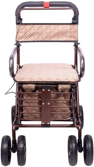 Folding Shopping cart for The Elderly Trolley, Wheeled Folding Shopping cart Assistant 4 Wheel 120KG, Folding, Sturdy, Stable Sports Assistance