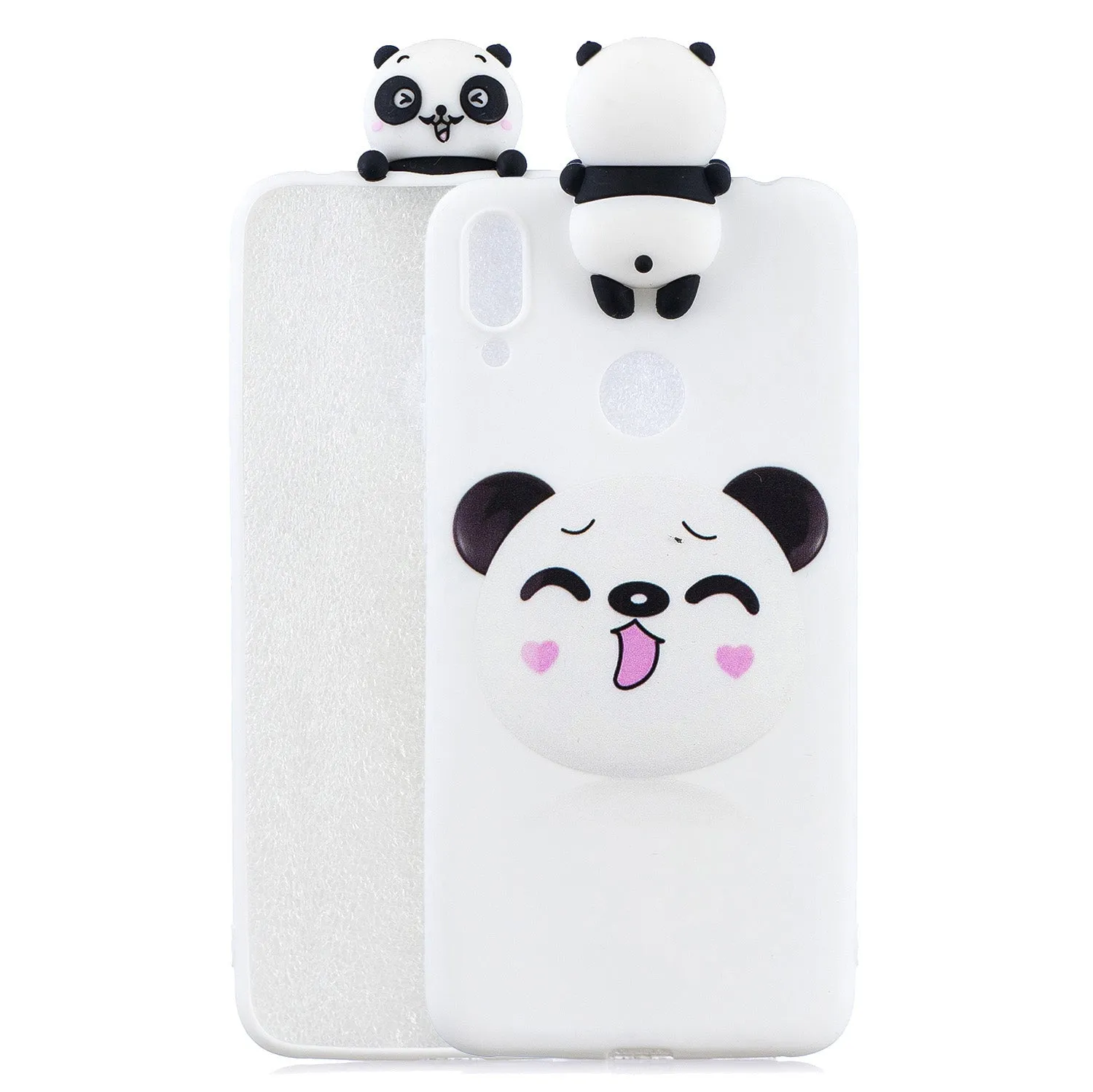 For Huawei Y6 2019 3D Cartoon Lovely Coloured Painted Soft TPU Back Cover Non-slip Shockproof Full Protective Case Love unicorn