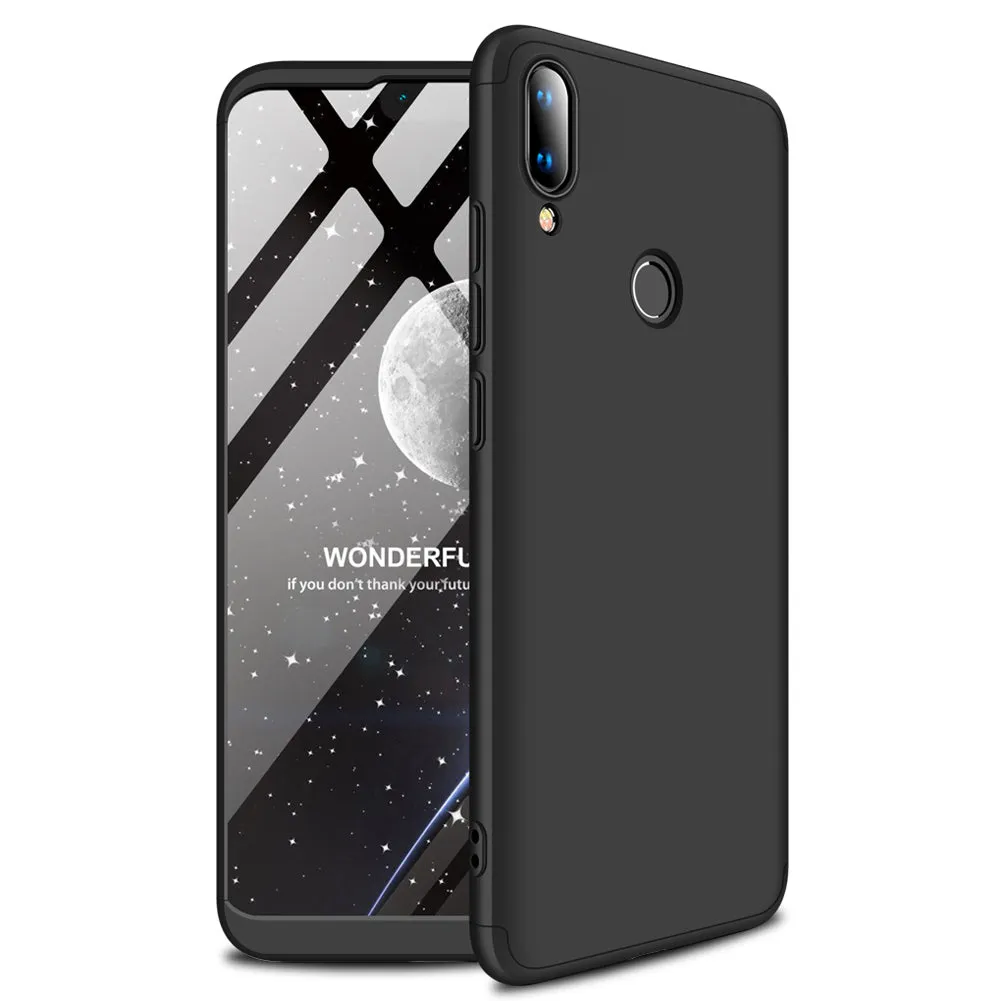 for HUAWEI Y9 2019 Ultra Slim PC Back Cover Non-slip Shockproof 360 Degree Full Protective Case Red black red_HUAWEI Y9 2019