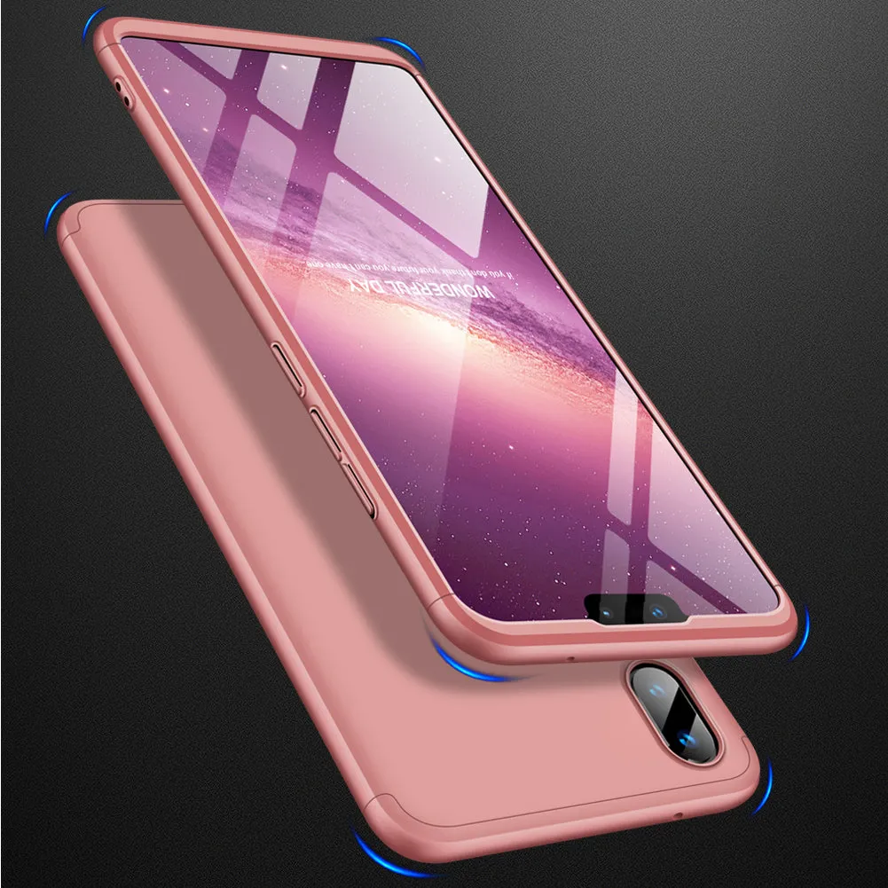 for HUAWEI Y9 2019 Ultra Slim PC Back Cover Non-slip Shockproof 360 Degree Full Protective Case Red black red_HUAWEI Y9 2019