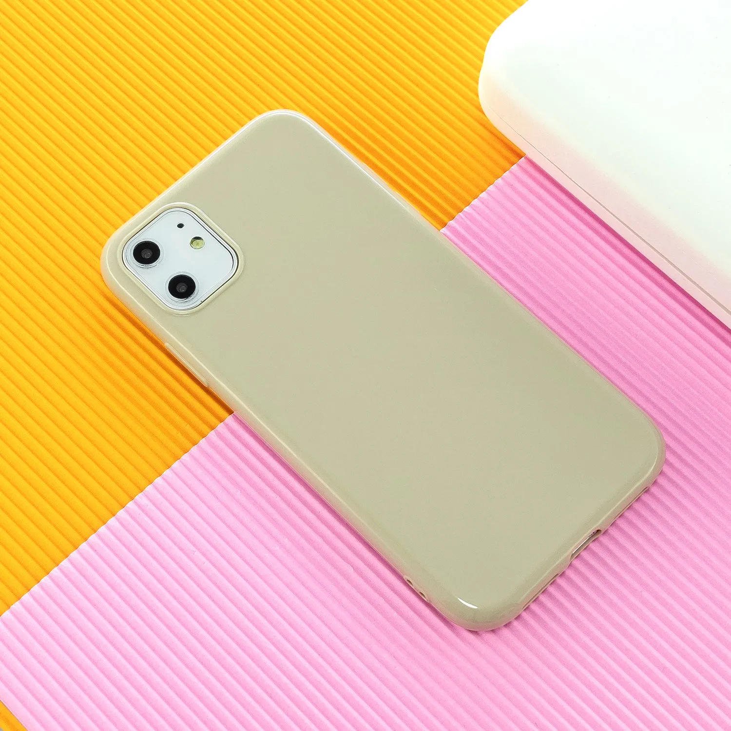 For iPhone 11/11 Pro/11 Pro Max Smartphone Cover Slim Fit Glossy TPU Phone Case Full Body Protection Shell Bright black