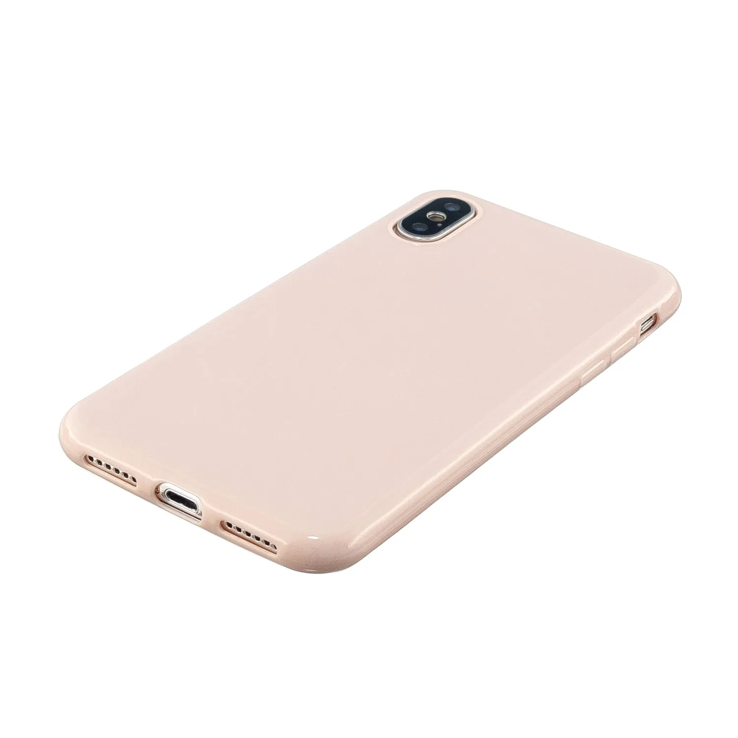 For iPhone X/XS/XS Max/XR  Cellphone Cover Slim Fit Bumper Protective Case Glossy TPU Mobile Phone Shell Fluorescent green