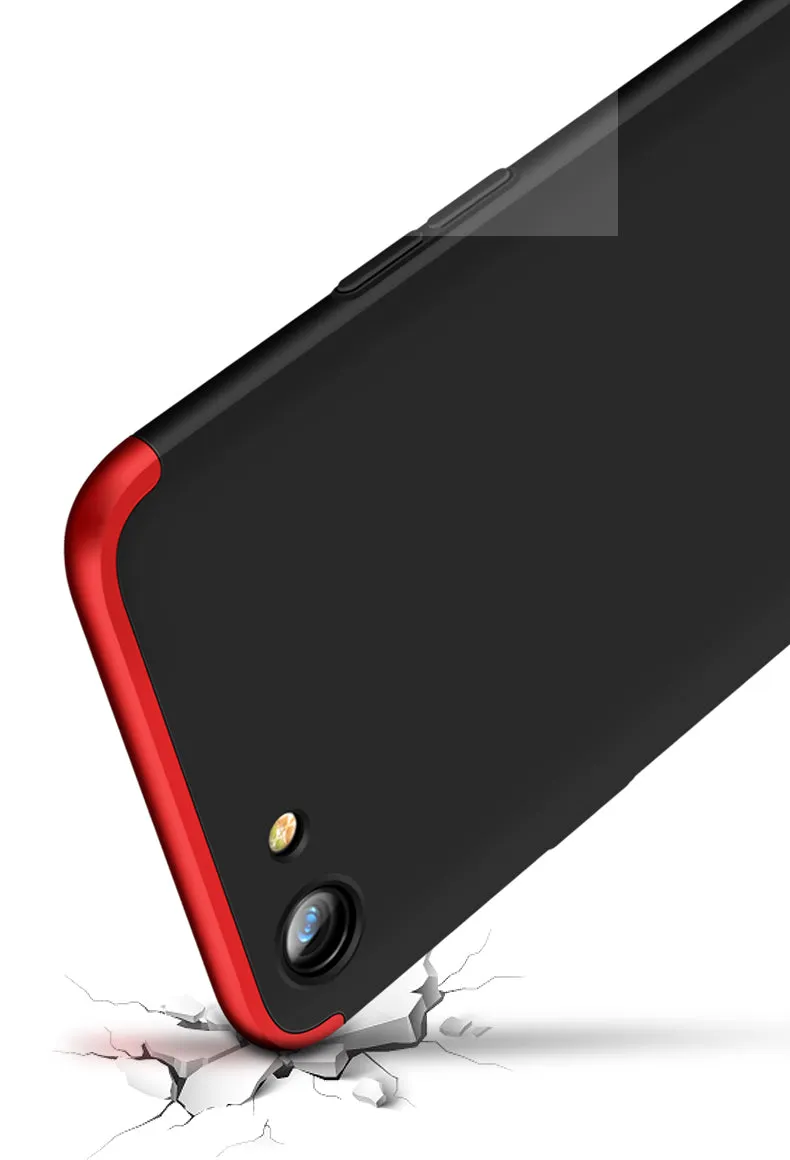 For OPPO A83/A1 Ultra Slim PC Back Cover Non-slip Shockproof 360 Degree Full Protective Case red