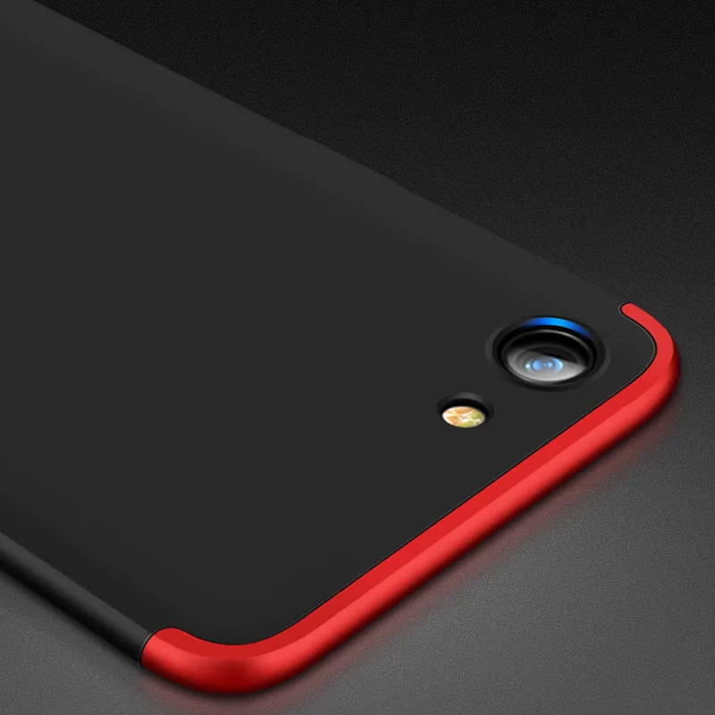 For OPPO A83/A1 Ultra Slim PC Back Cover Non-slip Shockproof 360 Degree Full Protective Case red