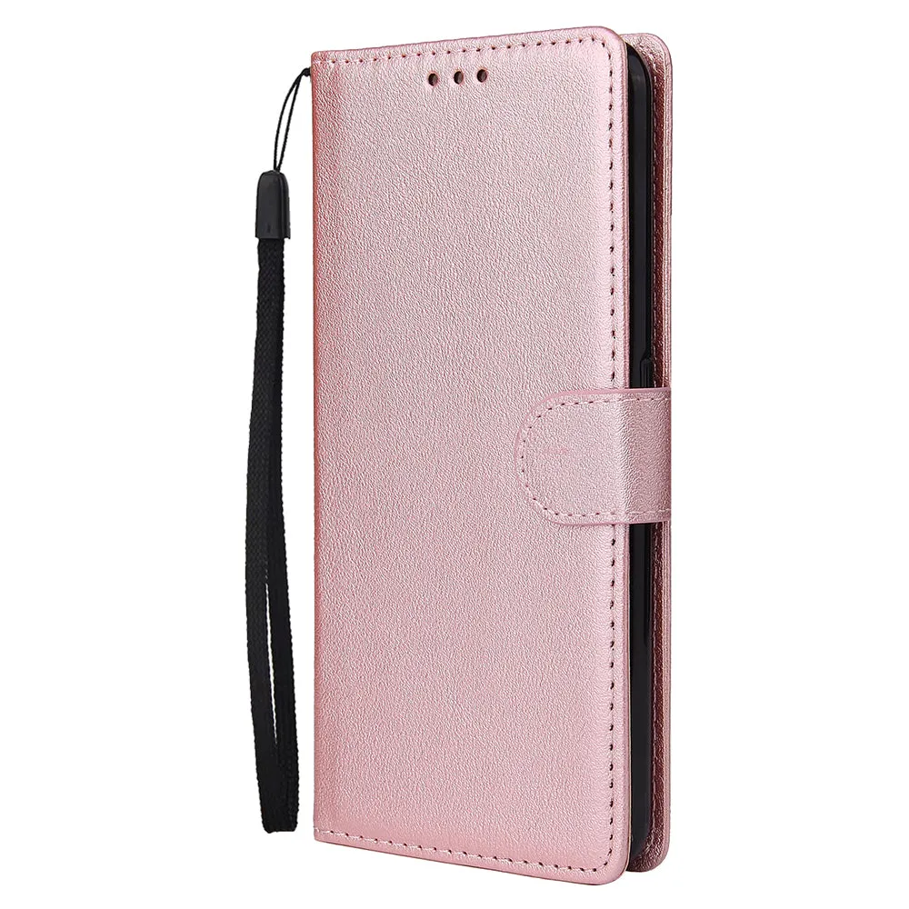 For OPPO F11 pro Wallet-type PU Leather Protective Phone Case with Buckle & 3 Card Position Red wine
